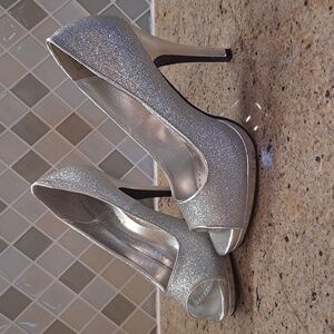 Rampage Gracee Silver Sparkle Shoes